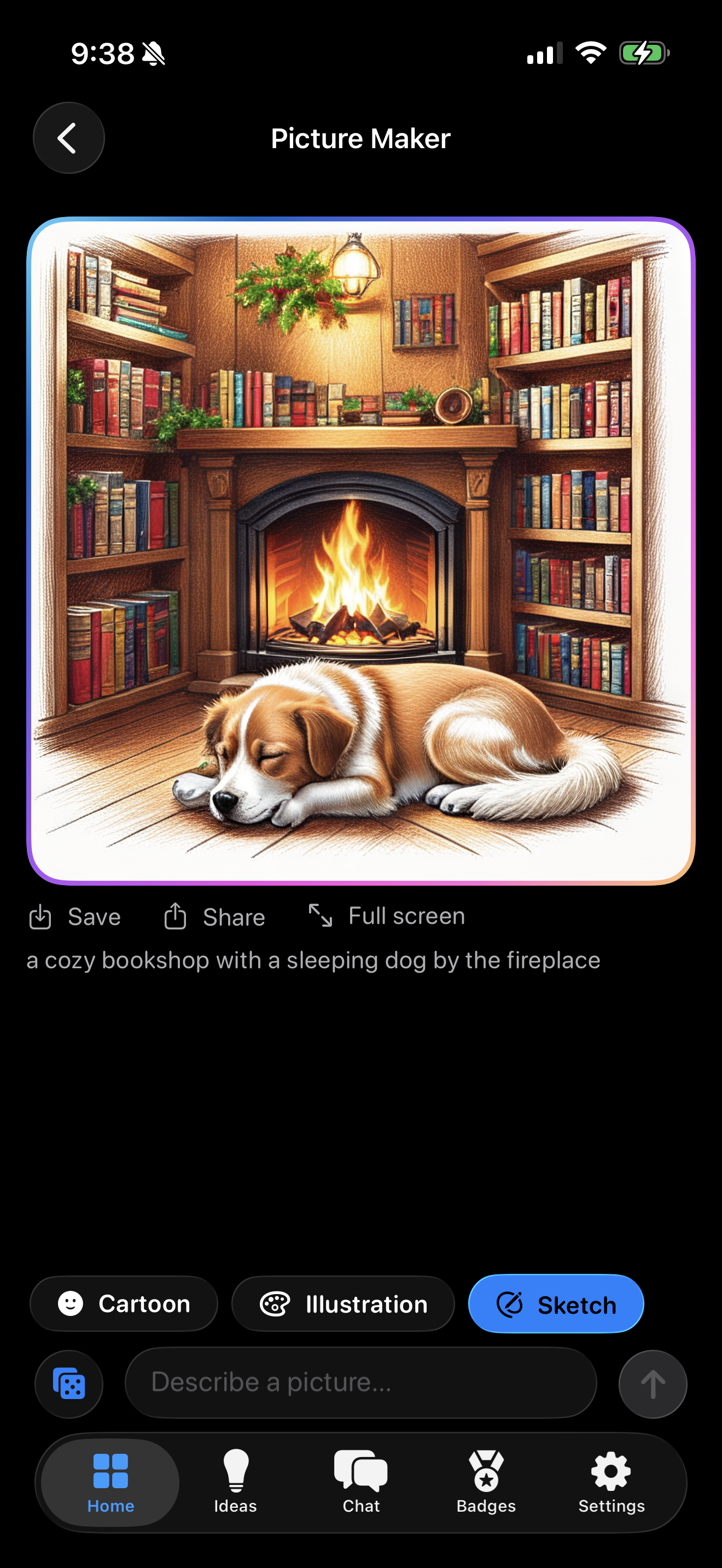Wenova Picture Maker generating an illustration